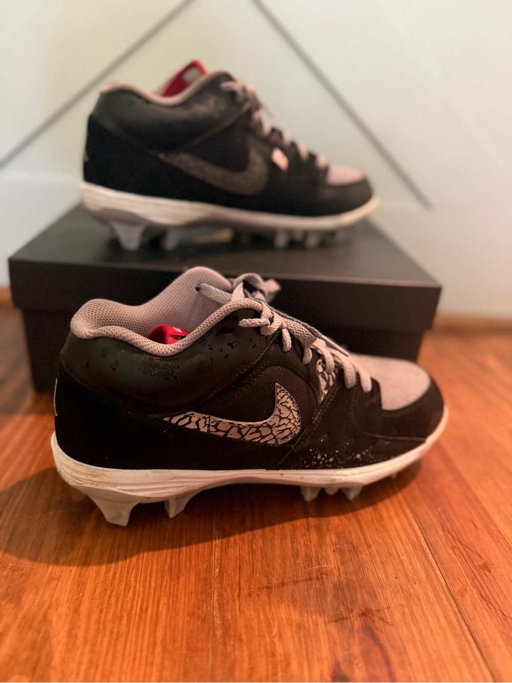 Jordan Stadium 90 Cleat (molded) Black Cement Size 9.5